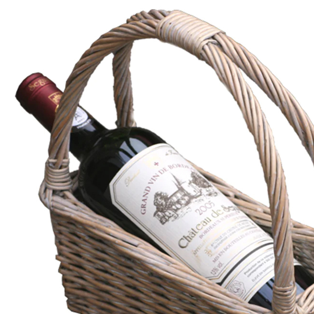 Red Hamper Provence Willow Wine Carrying Cradle Image 3