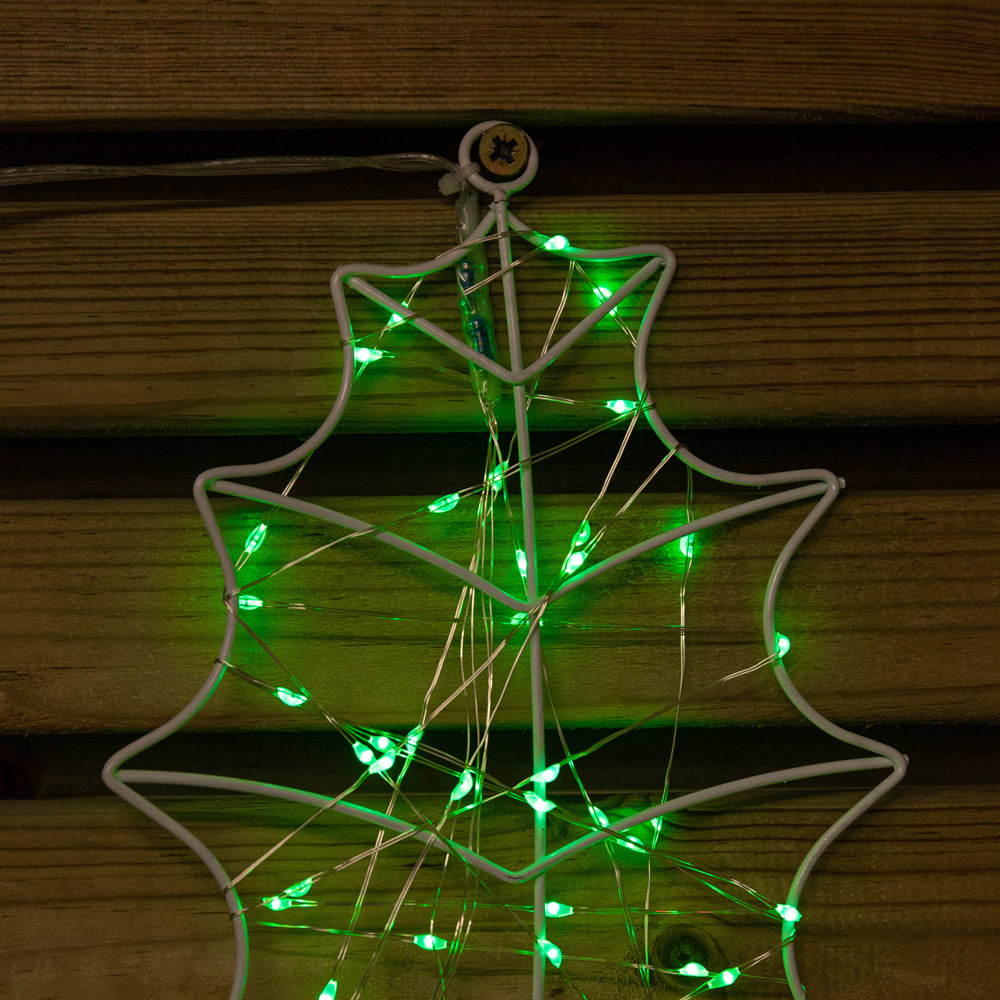 Samuel Alexander Holly with Berries Silhouette Light Up Christmas Decoration Image 4