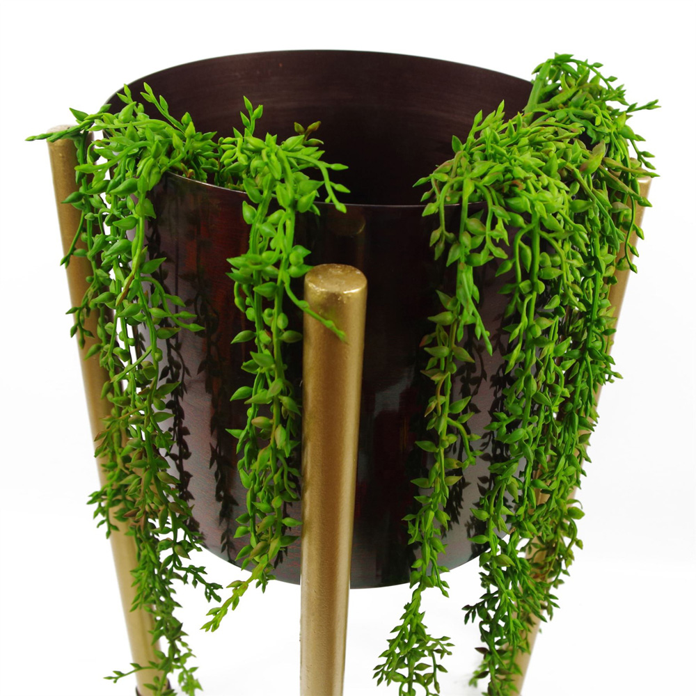 Leaf Artificial Hanging Fig Fern Plant 58cm Image 6