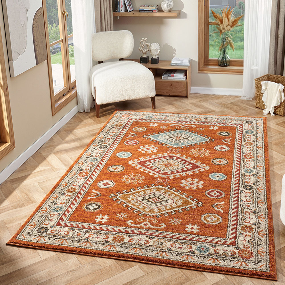 Portland HMC 5567 Terracotta Cashmere Rug 200 x 290cm Image 1