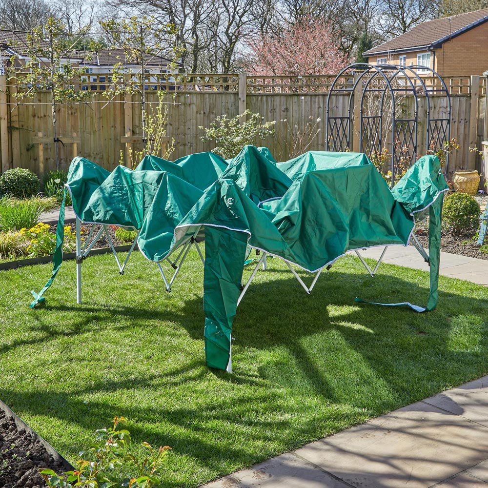 Home Source 2 x 2m Green Easy Up Garden Outdoor Gazebo with Bag Image 3