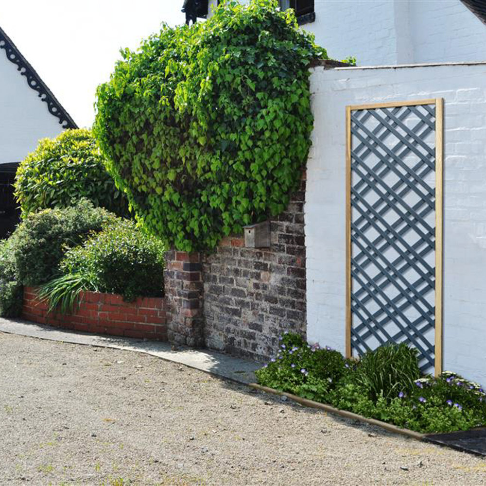 Forest Garden Grey Painted Lattice 180 x 60cm Image 2