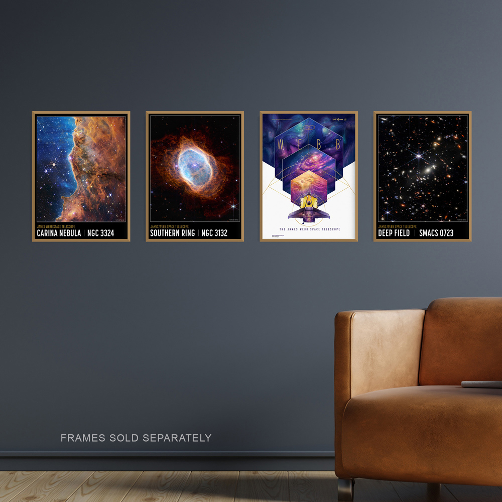 Artery8 NASA James Webb Space Telescope Images Carina Southern Ring Wall Art Print 30 x 41cm 4 Pack Image 2