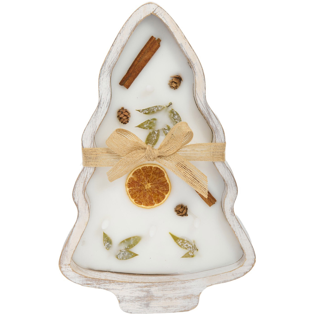 Tree Inclusion Wooden LED Candle Image 2