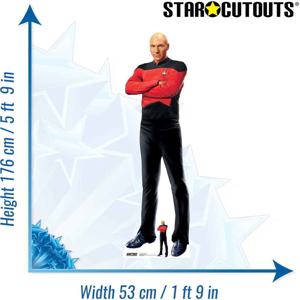Star Cutouts Captain Jean Luc Picard Cardboard Cutout 5.8ft Image 6