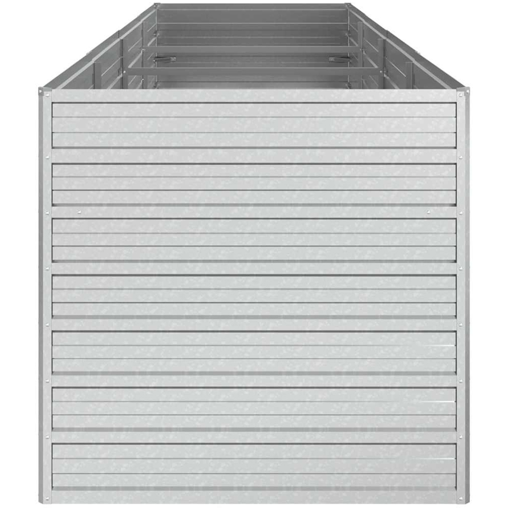 vidaXL Silver Galvanised Steel Raised Garden Bed 77 x 80 x 320cm Image 4