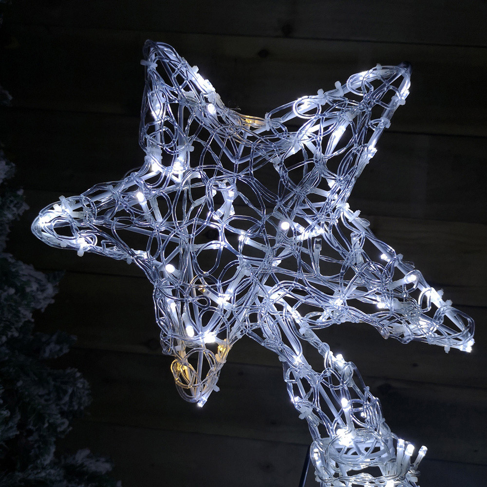 Samuel Alexander Warm and Cool White LED Soft Acrylic 2D Shooting Christmas Star 2.9ft Image 2