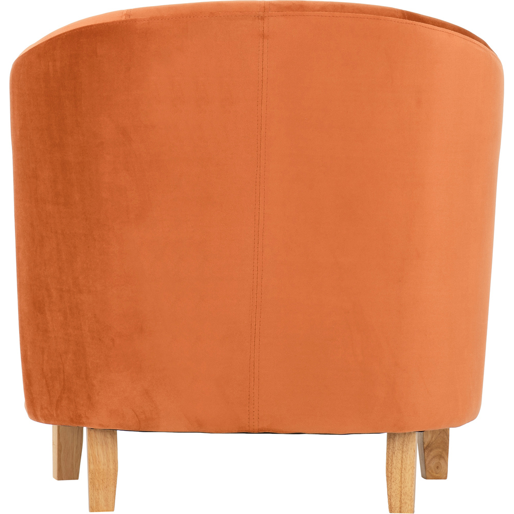 Seconique Burnt Orange Velvet Tempo Tub Chair Image 5