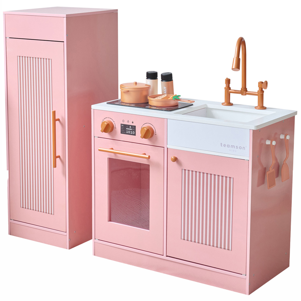 Teamson Kids Little Chef Peach Chester Sleek Play Kitchen Image 1
