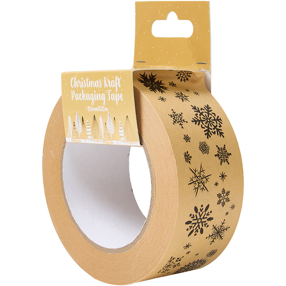 Christmas Kraft Packaging Tape Brown Image 5