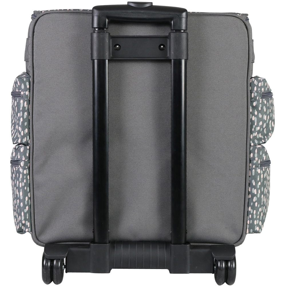 Everything Mary EVM13339-1 Grey and Pink Spot Rolling Tote Trolley Bag 35.6 x 20.3 x 38.7cm Image 6