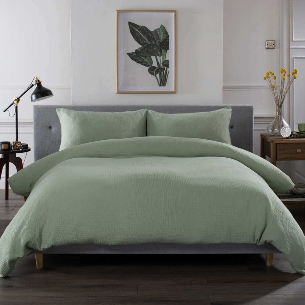 The Lyndon Company St. Quentin Single Green Duvet Set Image 1