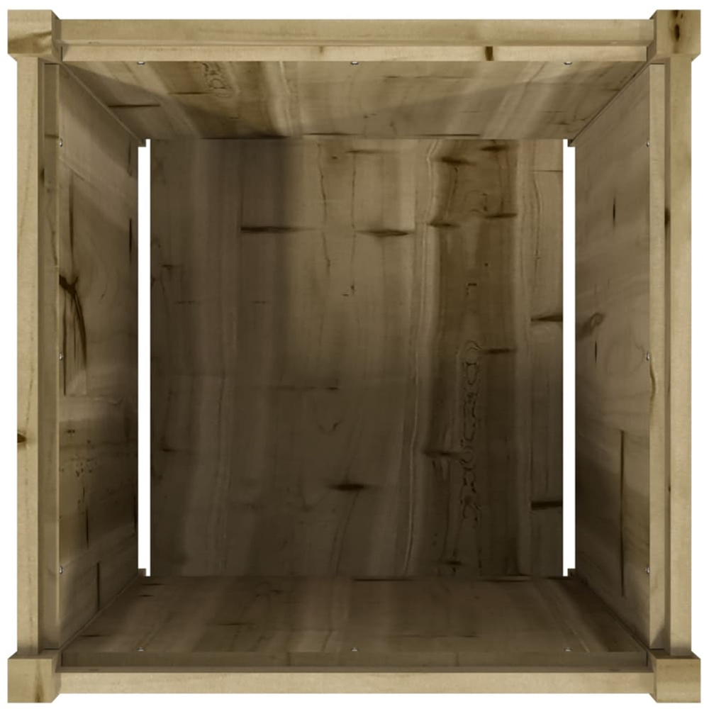 vidaXL Natural Impregnated Pine Wood Garden Planter 60 x 60 x 60cm 2 Pack Image 8