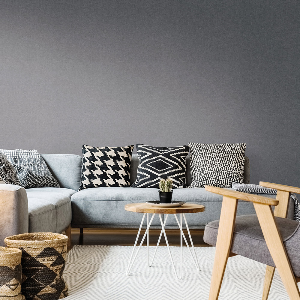 Erismann Dash Plain Dark Grey Vinyl Wallpaper Image 2