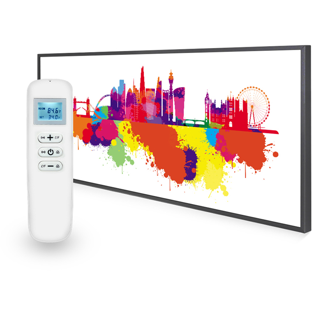 Mirrorstone Nexus London Skyline Splash Image Wi-Fi Infrared Heating Panel 700W 595 x 1195mm Image 3