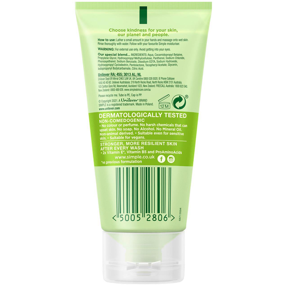 Simple Kind to Skin Refreshing Facial Wash 50ml 6 Pack Image 3