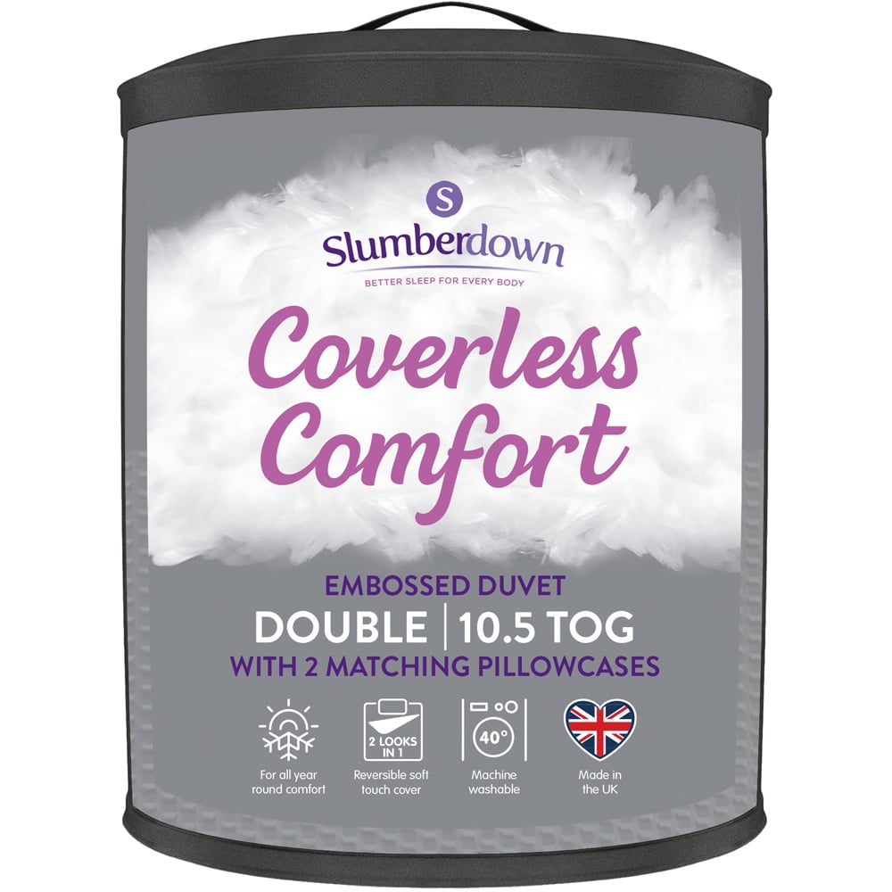Slumberdown Double Coverless Waffle Duvet Set 10.5 Tog Image 1