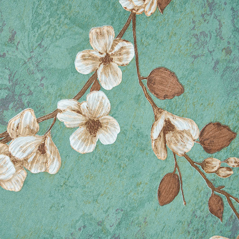 Living and Home Green 3D Embossed Non-Pasted Rectangle Wallpaper Roll 950 x 53cm Image 6
