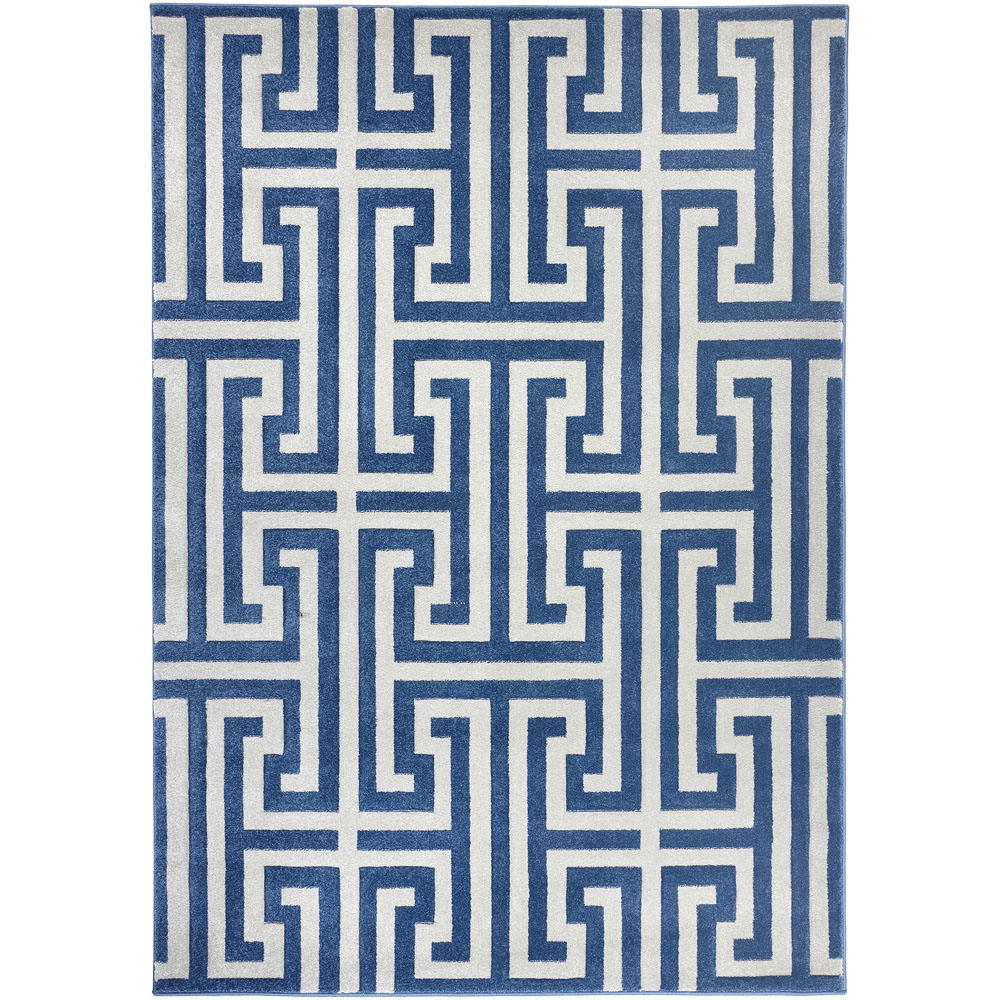 Origins Greek Key Blue Rug 200 x 290cm Image 1