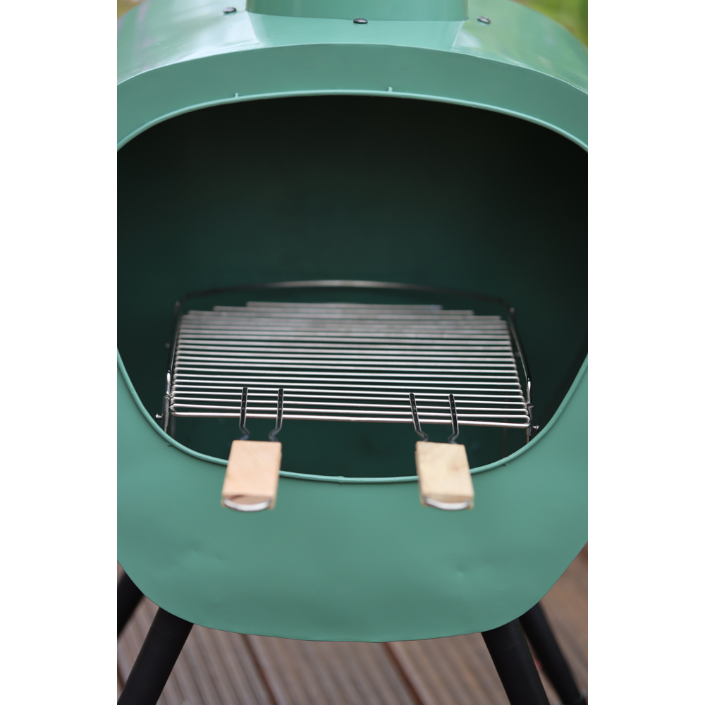Gardeco Stella Extra Large Mid Century Retro Design Lichen Chimenea Image 6