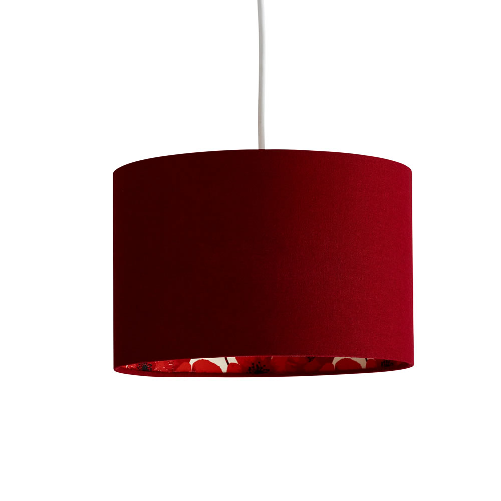 Wilko Evelyn Floral Red Light Shade Image 3