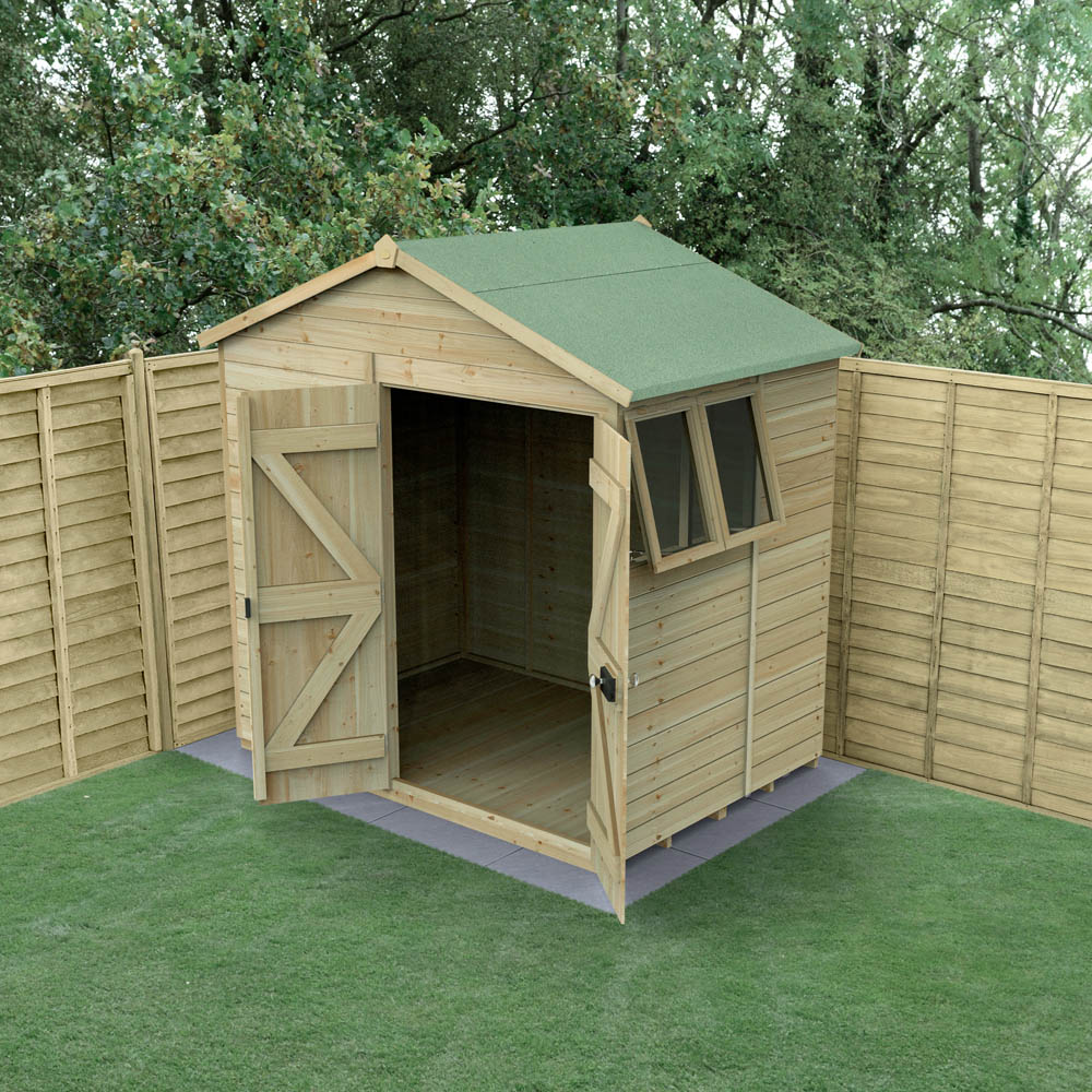 Forest Garden Timberdale 7 x 5ft 2 Opening Apex Shed Image 2