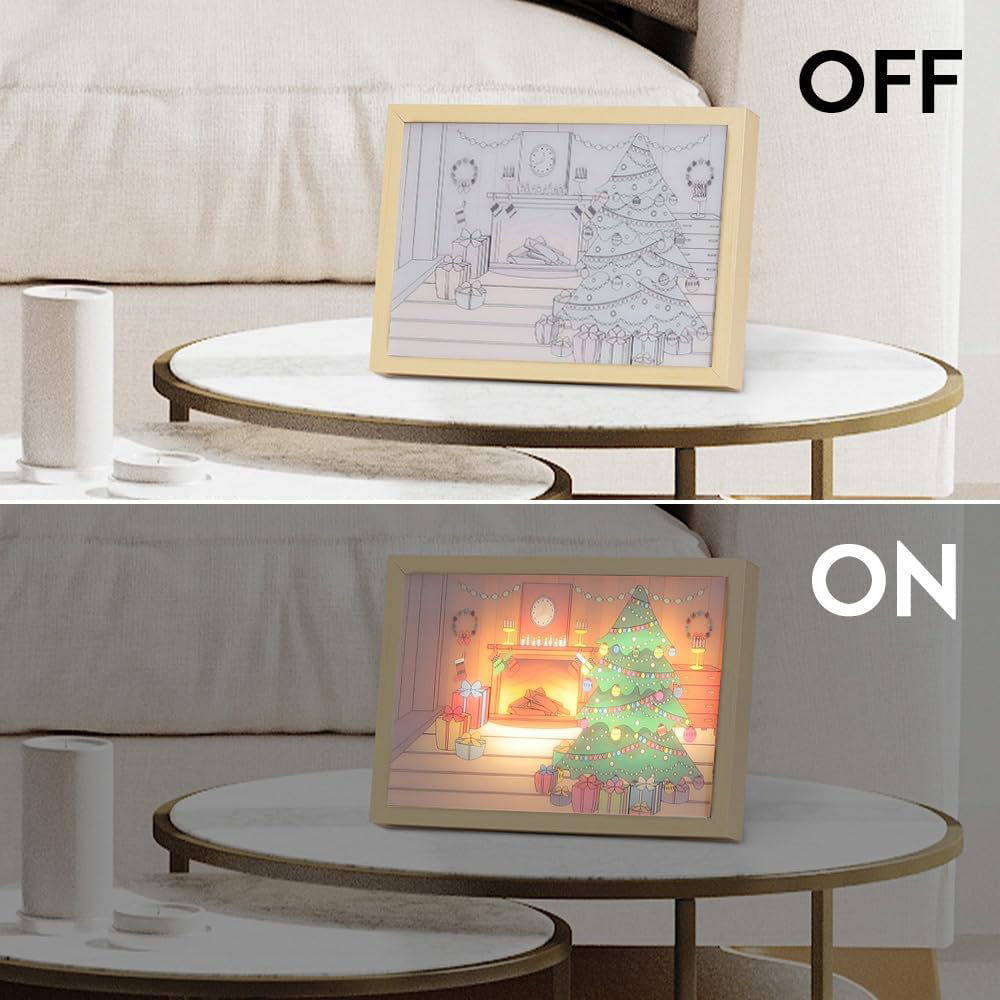 Alivio Christmas Tree Decorative Wall Photo Frame with Warm Lights 22 x 31cm Image 6