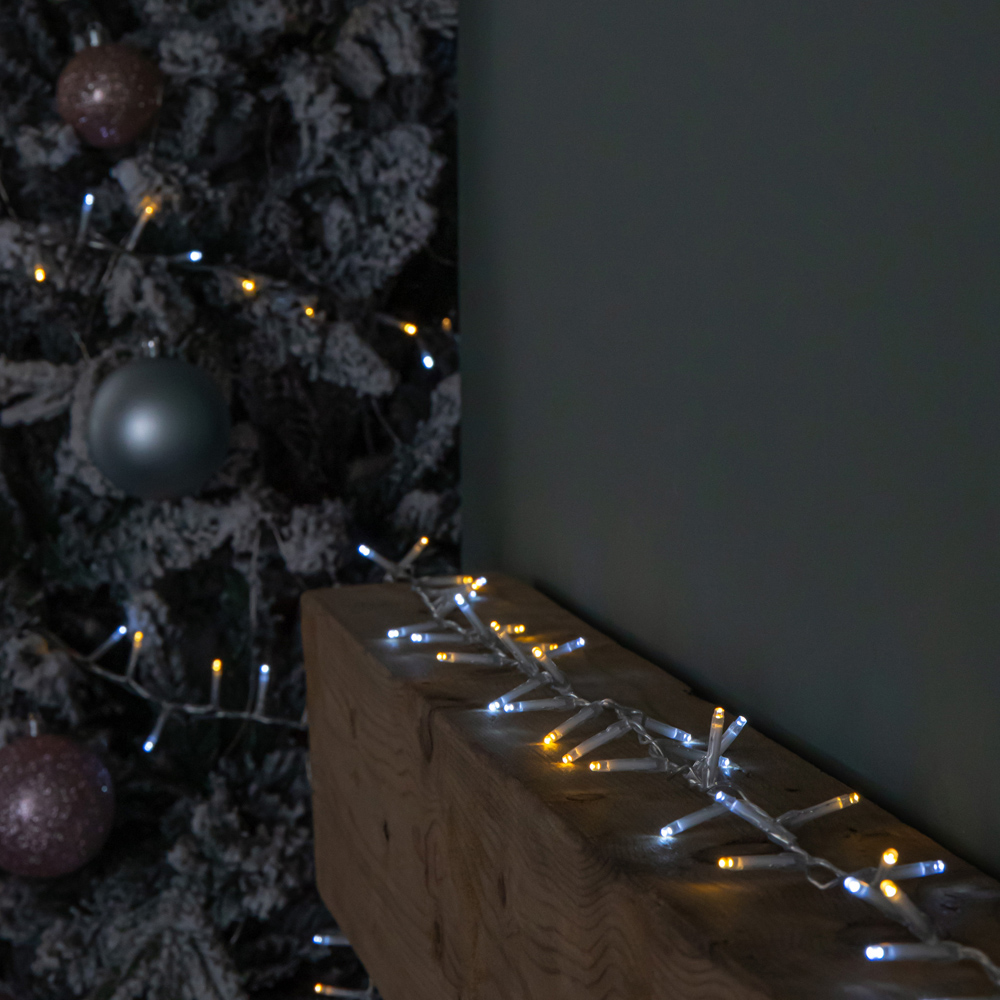 Samuel Alexander TreeBrights 1500 White and Warm White LED Clear Cable Christmas String Lights 37.5m Image 1