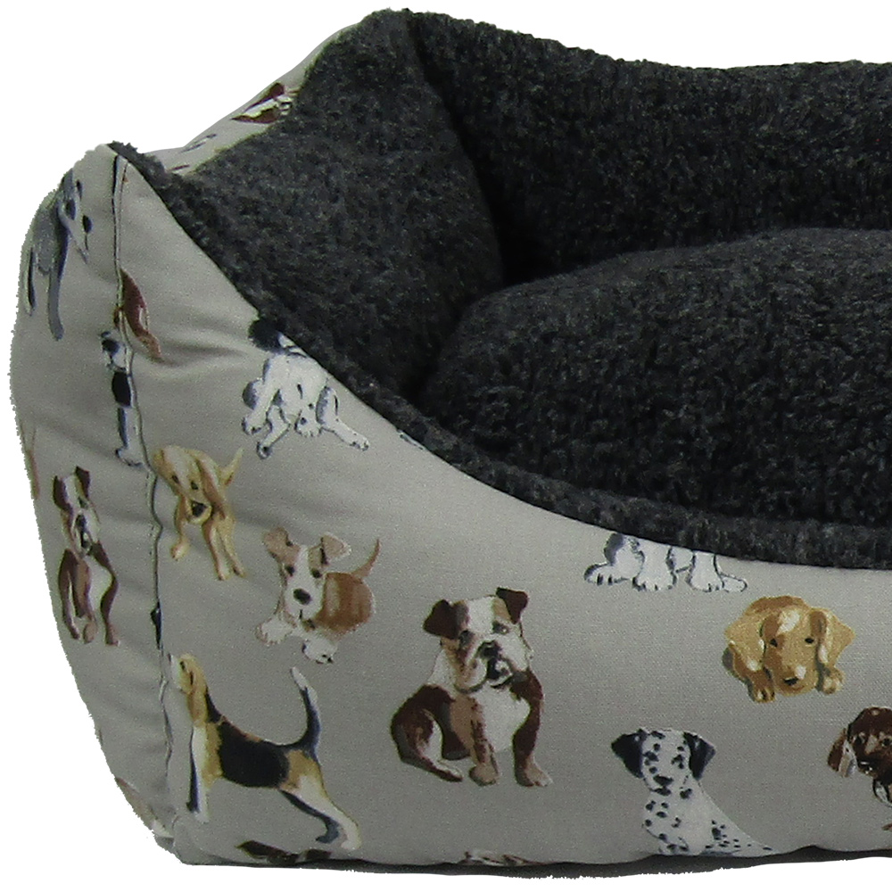 Snug & Cosy Dog Print Large Pet Bed Image 2