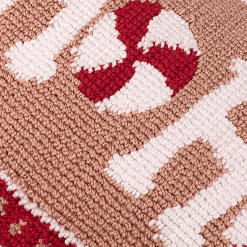 Furn Candy Ho Ho Ho Tufted Pink and Red Cushion 30 x 50cm Image 5