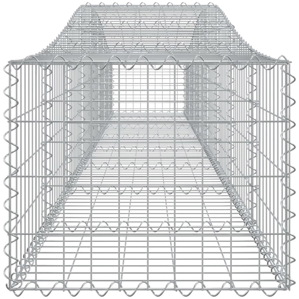 vidaXL Silver Galvanised Iron Arched Gabion Basket 400 x 50 x 40/60cm 25 Pack Image 3