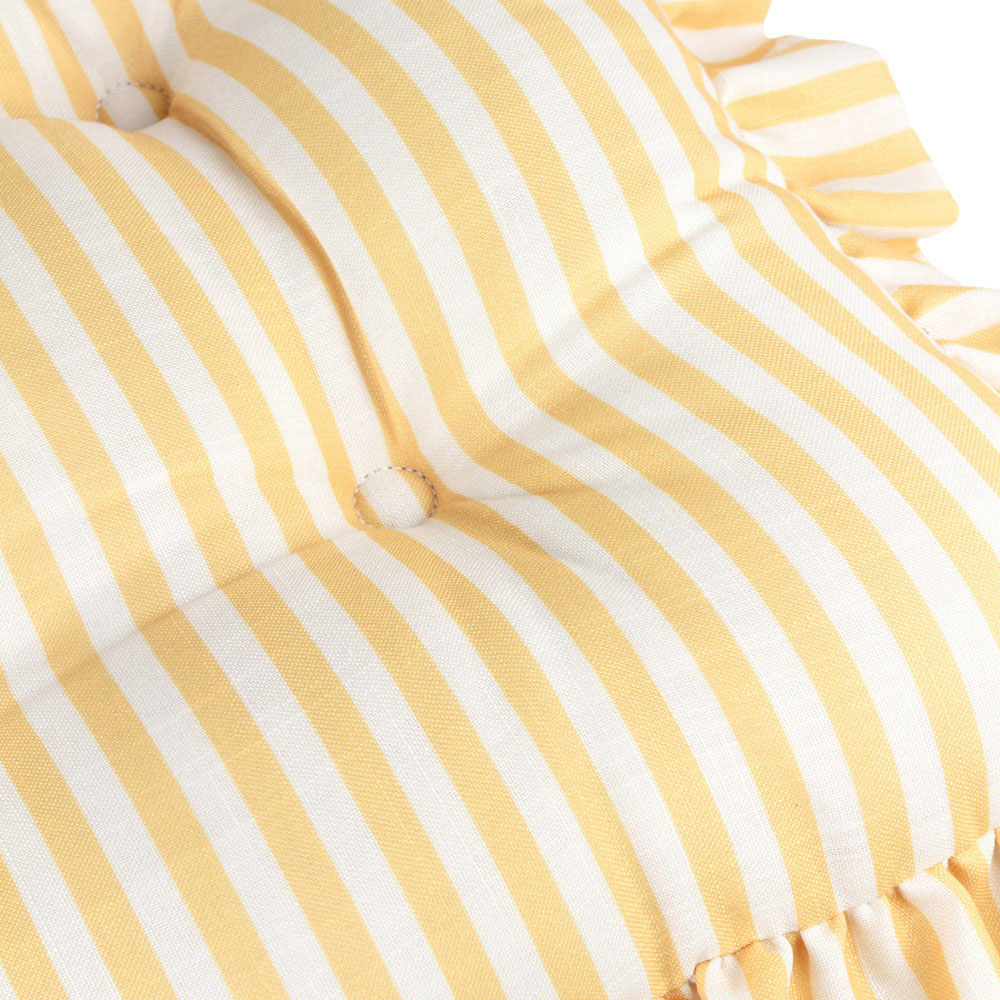 Wylder Millie Yellow Ruffle Seat Pad 40 x 40cm 2 Pack Image 5