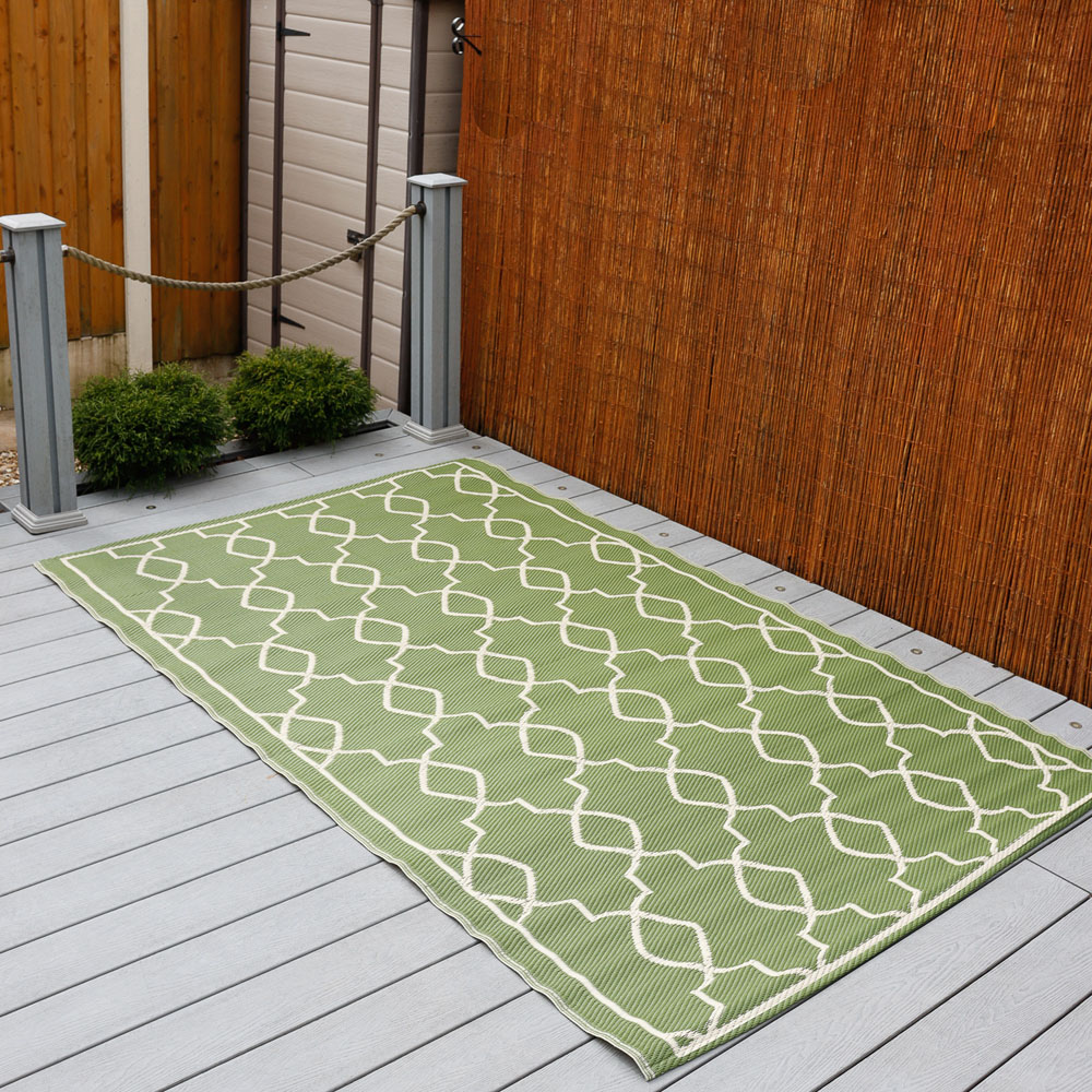 Streetwize Vintage Cream and White Reversible Outdoor Rug 150 x 250cm Image 2