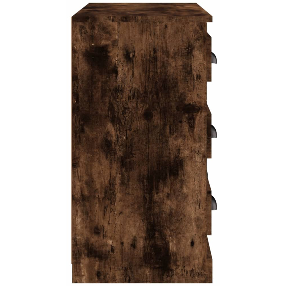 vidaXL 6 Drawer Smoked Oak Sideboard Image 7