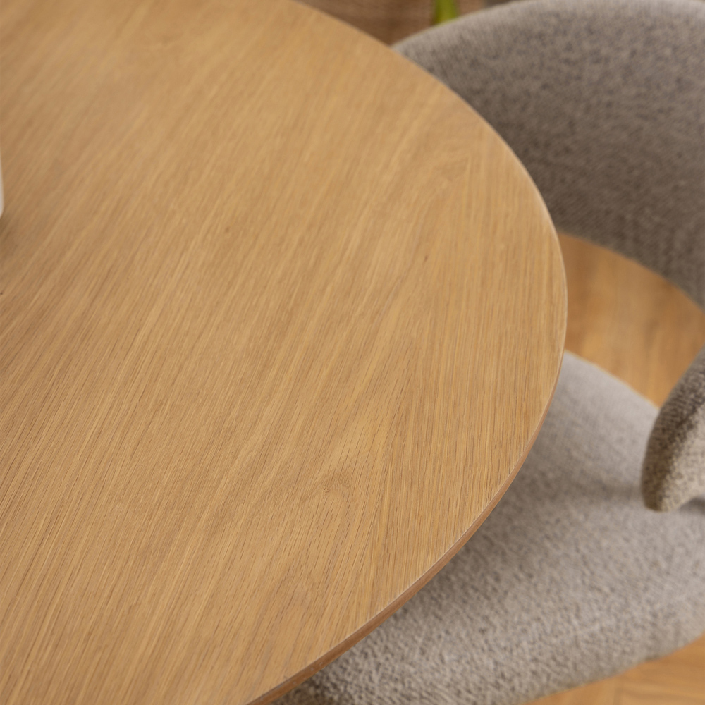 Florence Malika Round Dining Table Oak Image 6