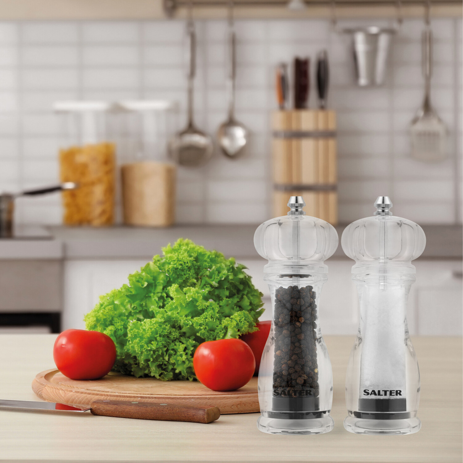 Salter Contemporary Salt and Pepper Mill Set - Clear Image 2