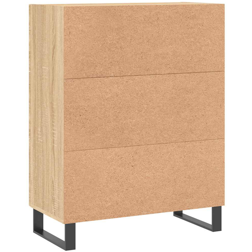 vidaXL Single Door 3 Drawer Sonoma Oak Sideboard Image 8