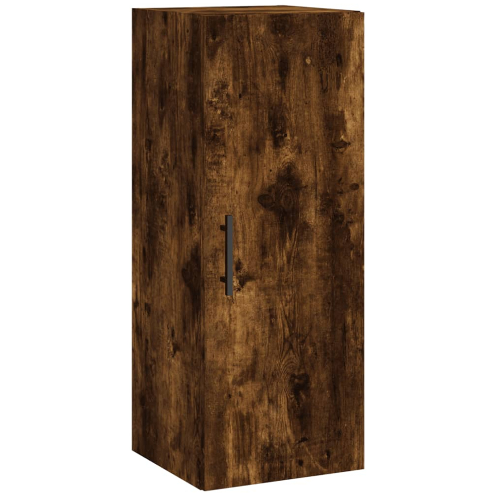 vidaXL Single Door Smoked Oak Wooden Wall-Mounted Cabinet Image 2