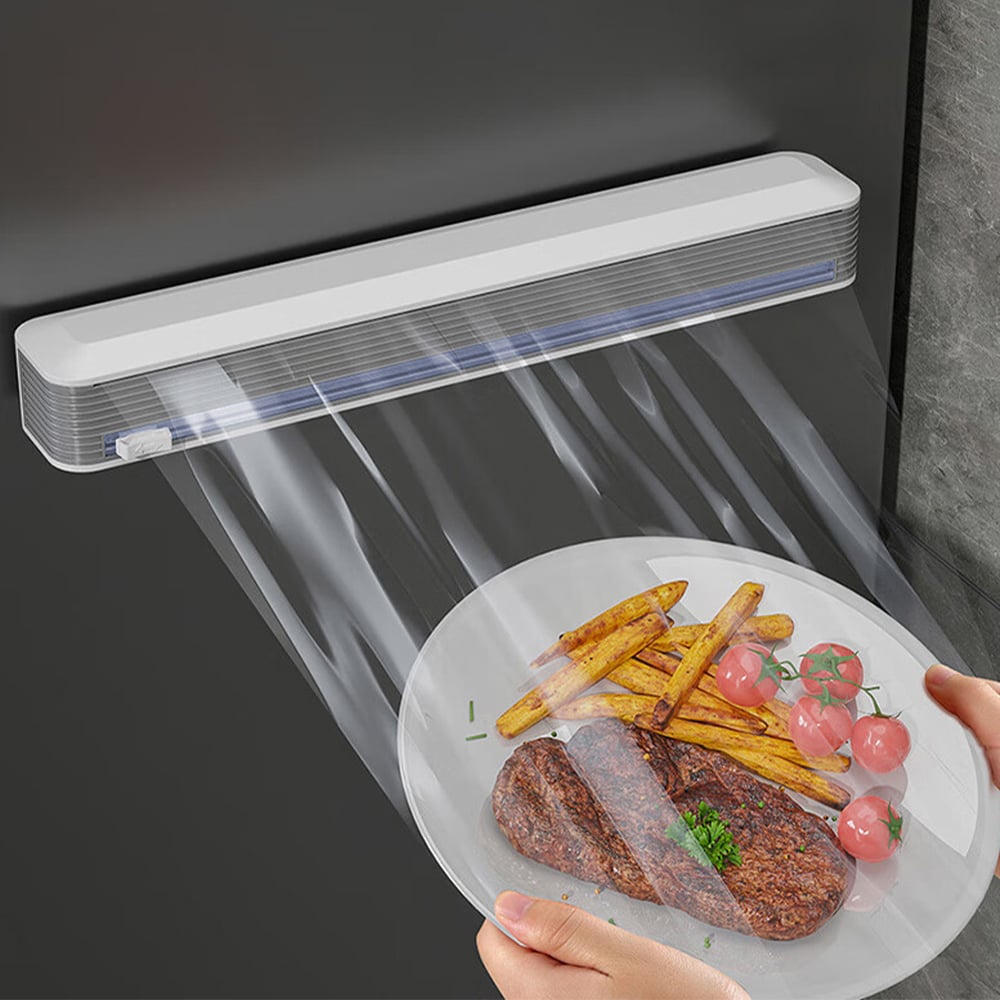 Living and Home Magnetic Cling Film Wrap Dispenser with Slide Cutter Image 2