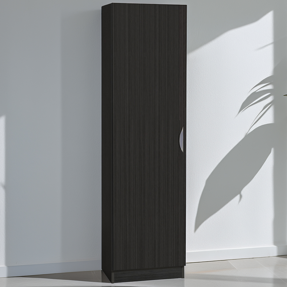 R White Cabinets Single Door Black Tall Cupboard Image 1