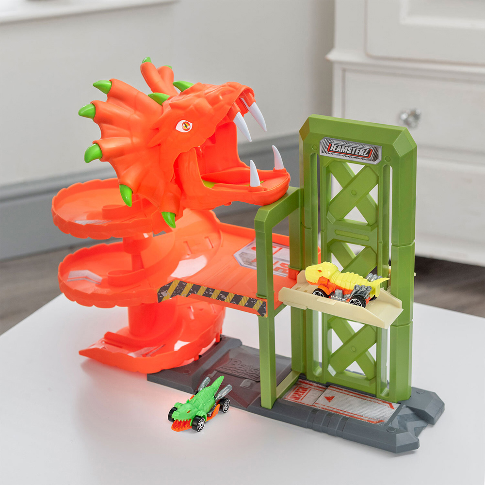 Teamsterz Snake Pit Garage with 2 Cars - Orange Image 3