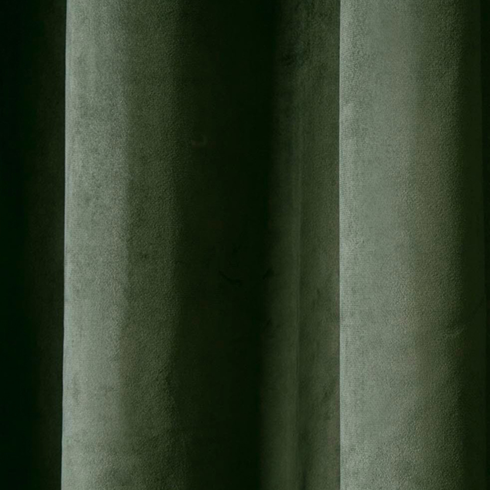 Divante Vermont Velvet Blackout Curtains - Olive / 168cm / 137cm Image 4