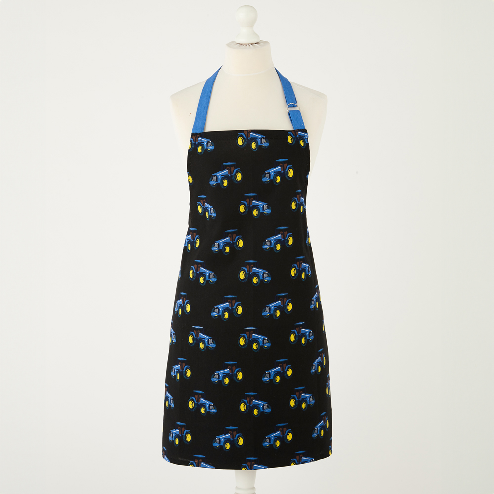 Highlands Homeware Bernie Tractor Cotton Apron Blue Image 2