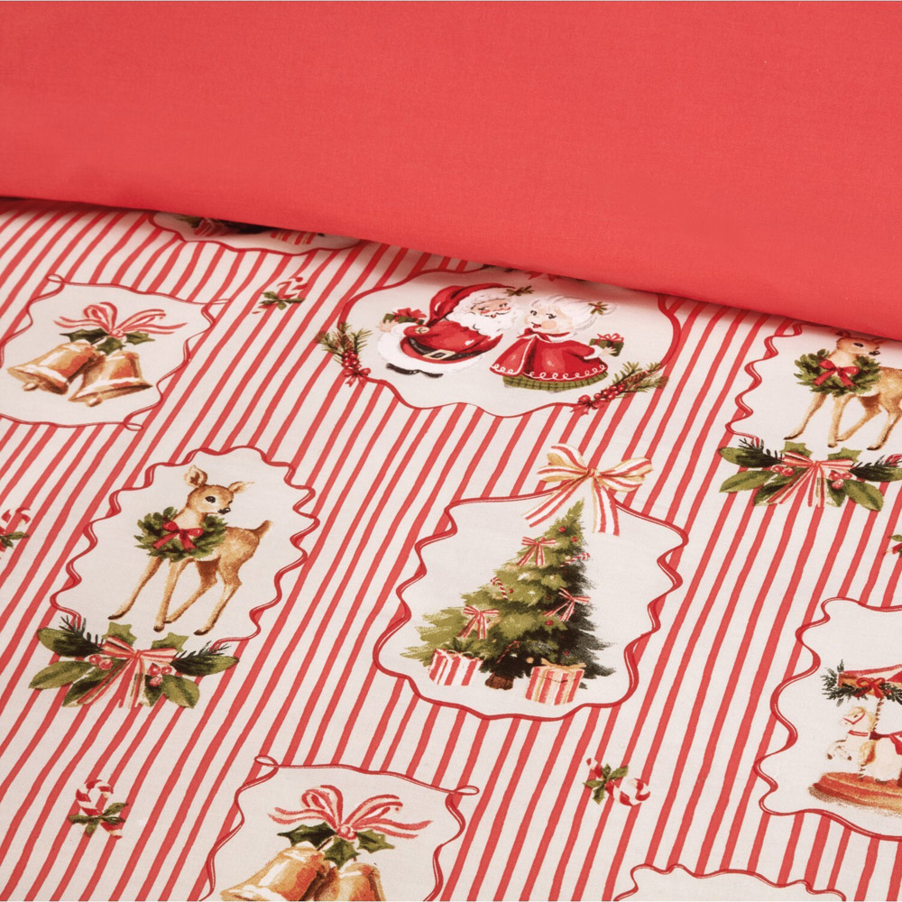 Timeless Christmas Duvet Set Red Double Image 4
