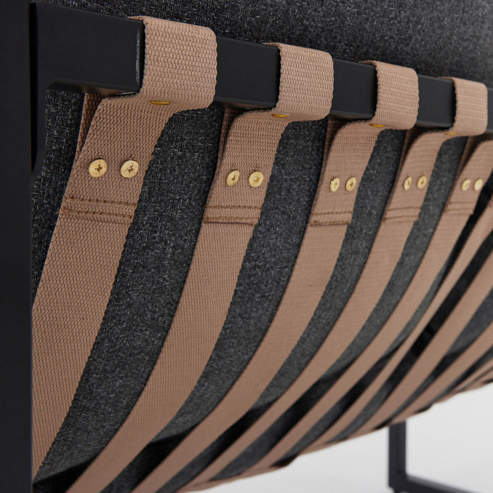 Home Detail Marbella 5 Seater Black Corner Sofa Set with Dark Grey Cushions Image 5