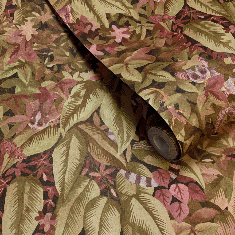 Holden Decor Lemur Leaves Berry Wallpaper Image 2