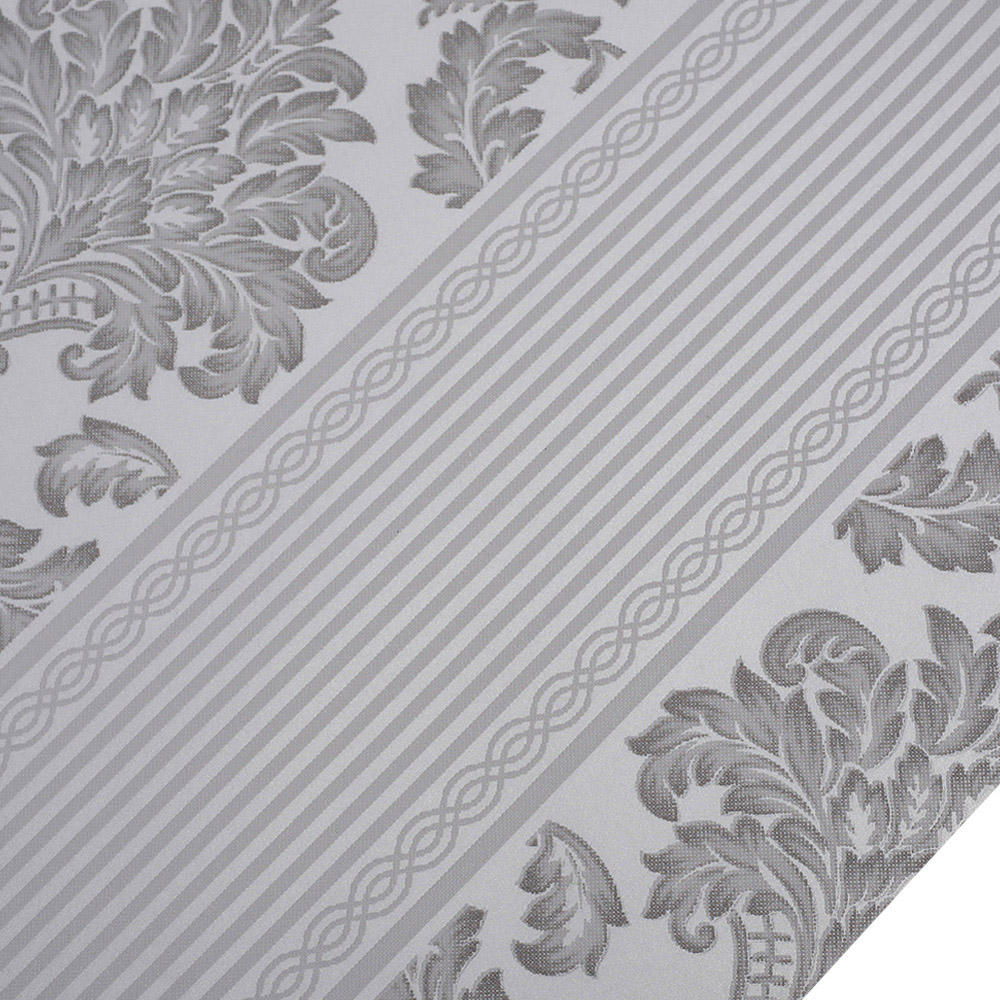 Living and Home Silver Grey Eco Friendly Fabric Wallpaper Image 5