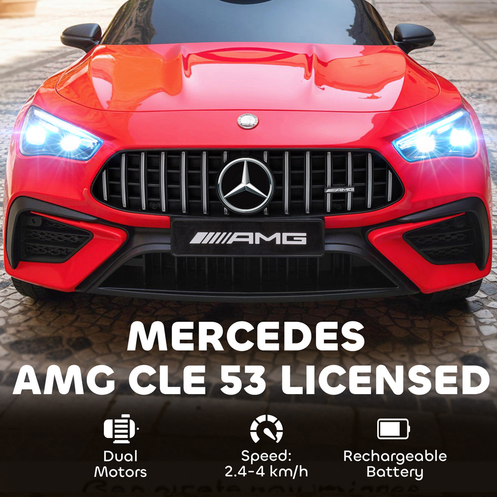 Tommy Toys Kids Red Licensed Mercedes AMG Electric Ride On Car with Remote and Seatbelt 12V Image 4