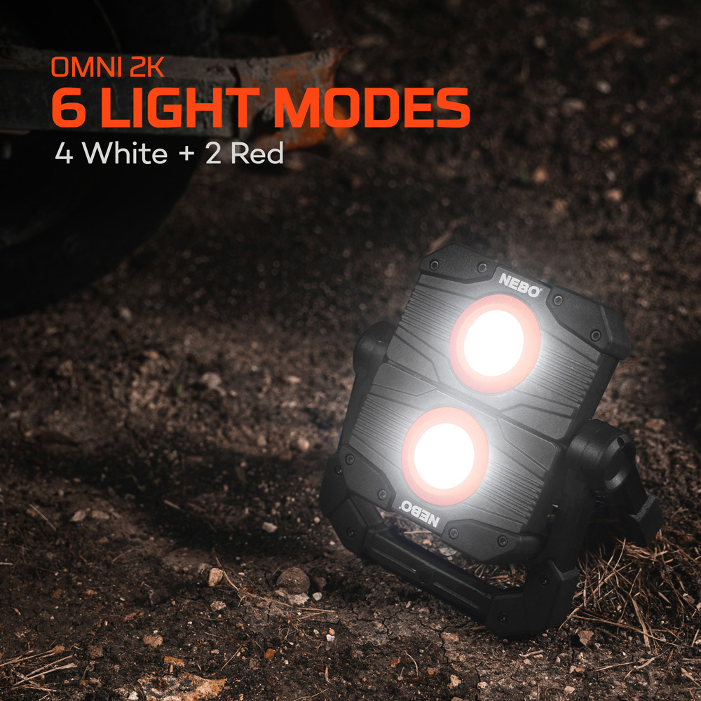 Nebo Omni 2K 2000 Lumens Multi-Directional Rechargeable Work Light with Built-In Power Bank Image 3