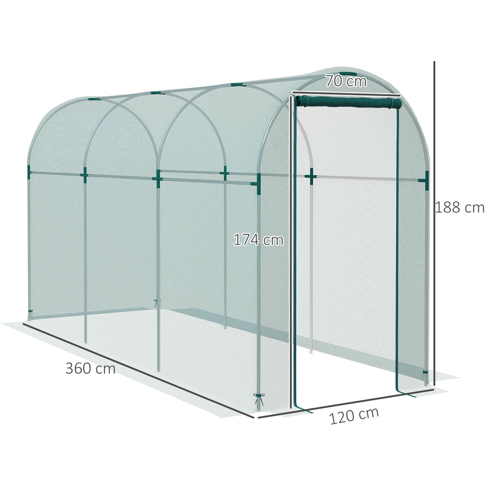 Outsunny Green Plant Protection Tent 6.1 x 3.9 x 11.8ft Image 7